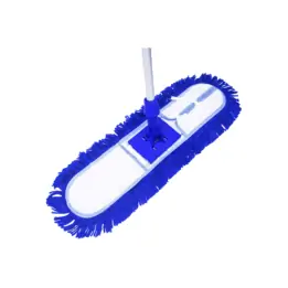 blue colour cleaning mop with stick