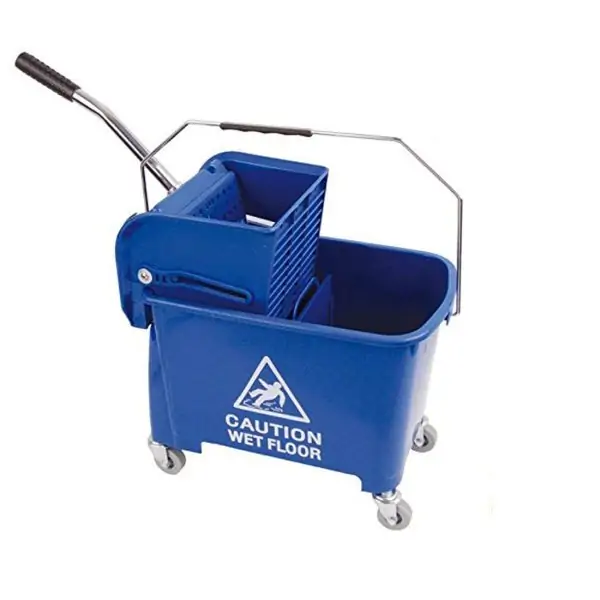 Hi-Care Mop Bucket Trolley 32L Blue