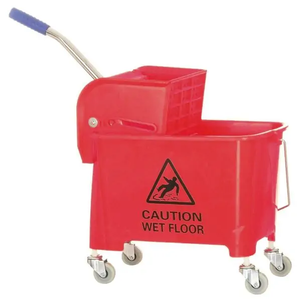 Hi-Care Mop Bucket Trolley 32L Red