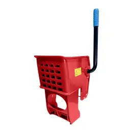 red coloured cleaning equipment