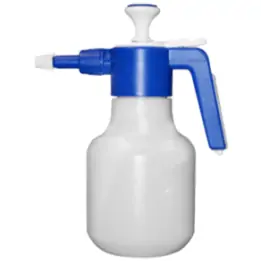 White and blue colour spray bottle