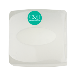 C&H Pop Up Tissue Dispenser White