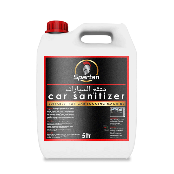 white can of car sanitizer