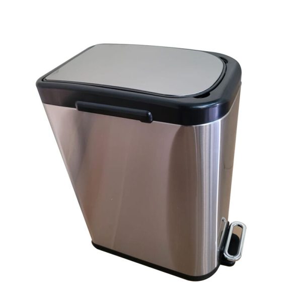 Hi-Care Stainless steel pedal bin 15ltr