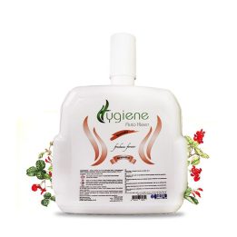 white coloured plastic bottle of hygiene product