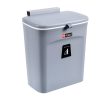 Hi Care Hanging Trash Can with Sliding Lid Cover 9L grey